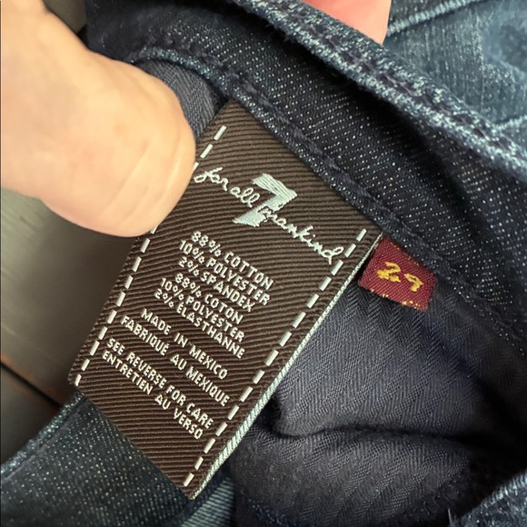 7 For All Mankind Women's Dark Blue Flare Jeans 29 Dojo - Picture 4 of 4